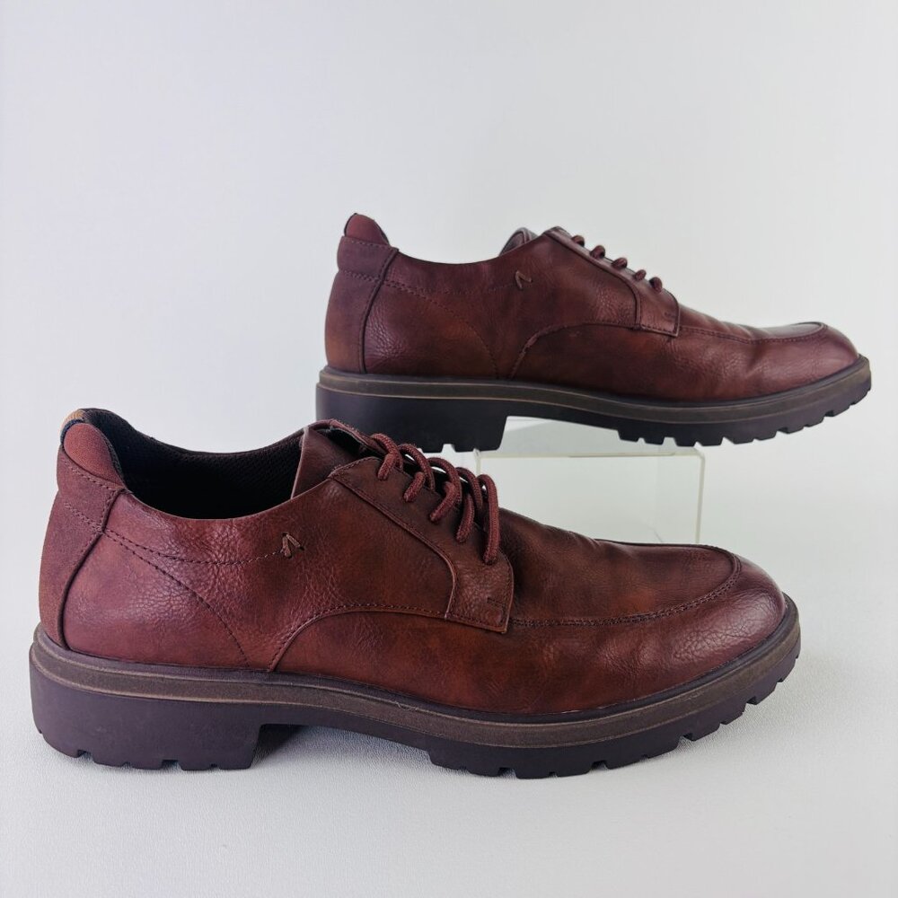 Dr Scholl's Gerard Men’s Size 11.5 M Oxford Brown Dress Shoes Laces Easy Landing